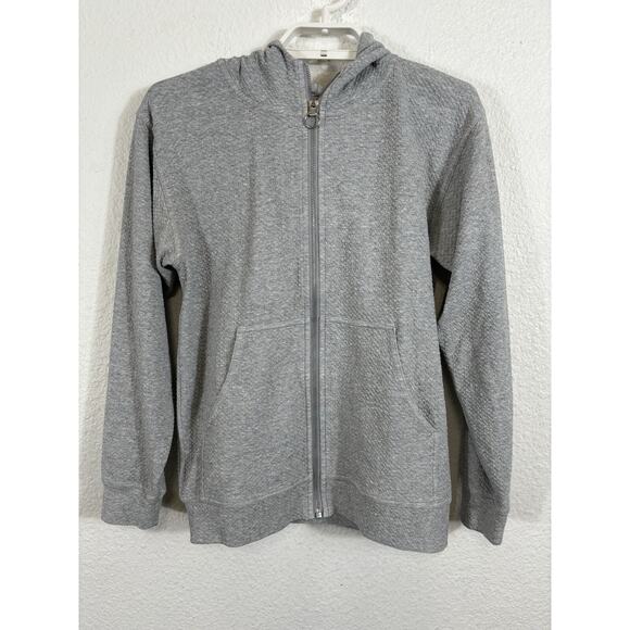 Lululemon All Yours Full Zip Hoodie Women’s Size 4 Gray Textured Long Sleeve